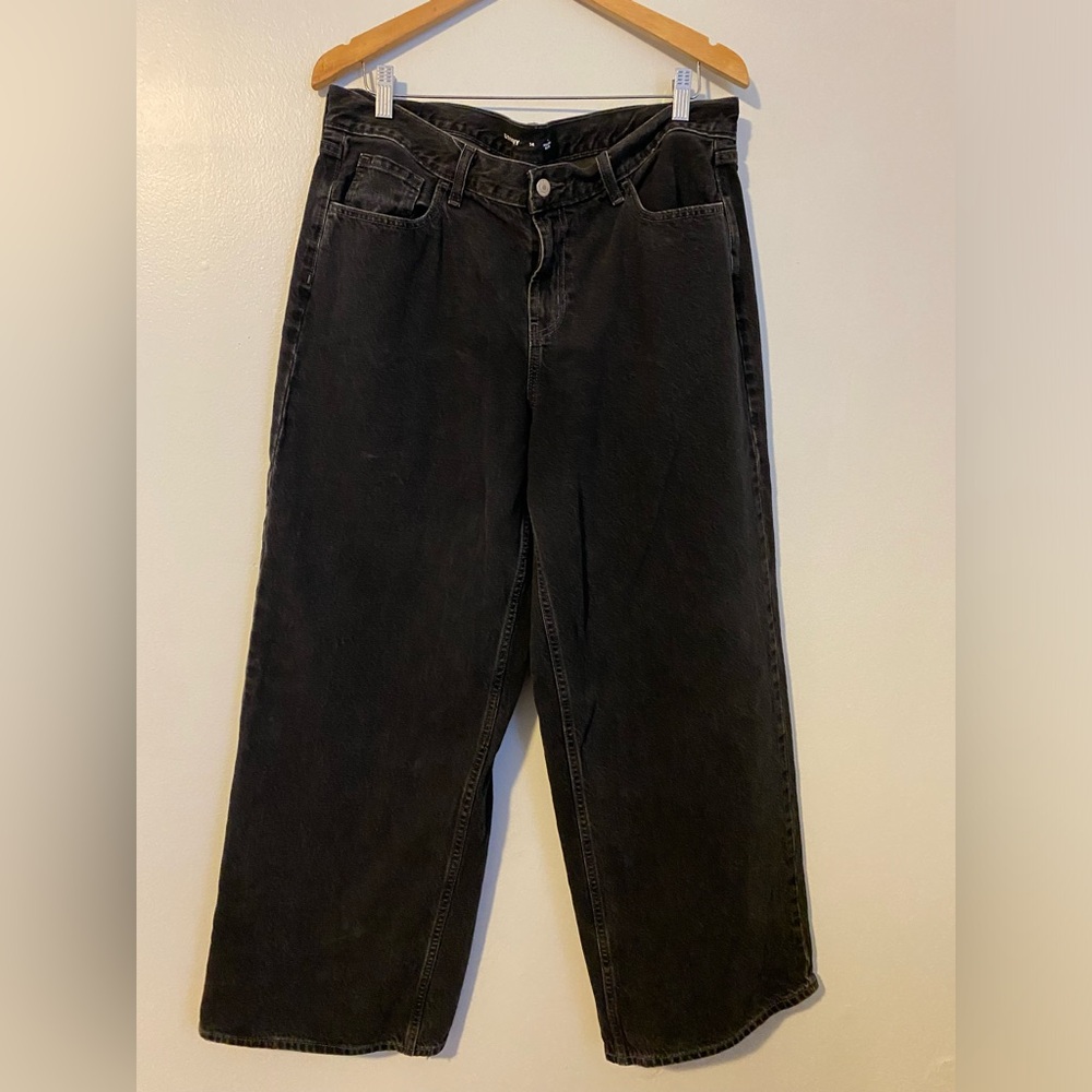 Old Navy size 14 wow baggy wide leg mid rise jeans